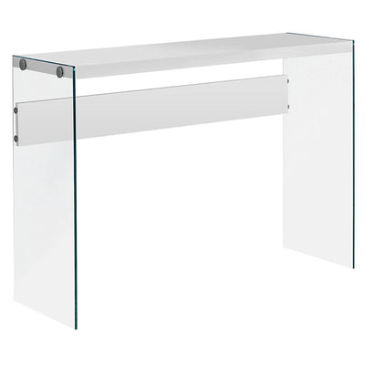 Monarch Specialties Contemporary Accent Console Table w/ Tempered Glass (2 Pack)