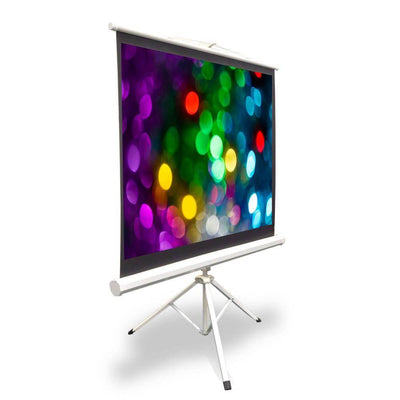 Pyle 50 Inch Fold Out Roll Up Video Projector Display Screen w/ Stand (2 Pack)