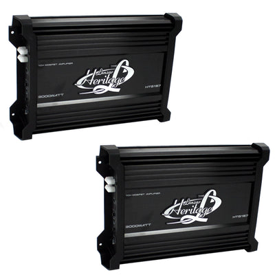 Lanzar 3000W Mono MOSFET Car Audio Power Amplifier Amp Stereo 2 Ohm (2 Pack) - VMInnovations