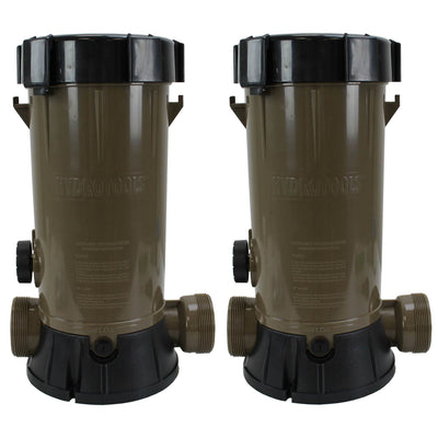 Hydro Tools Automatic Inline Above Ground Swimming Pool Chlorinator (2 Pack) - VMInnovations