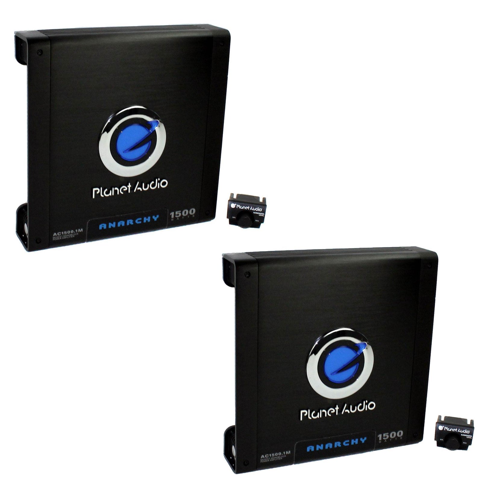 Planet Audio 1500 Watt Mono Block Car Audio Amplifier with Remote (2 Pack) - VMInnovations