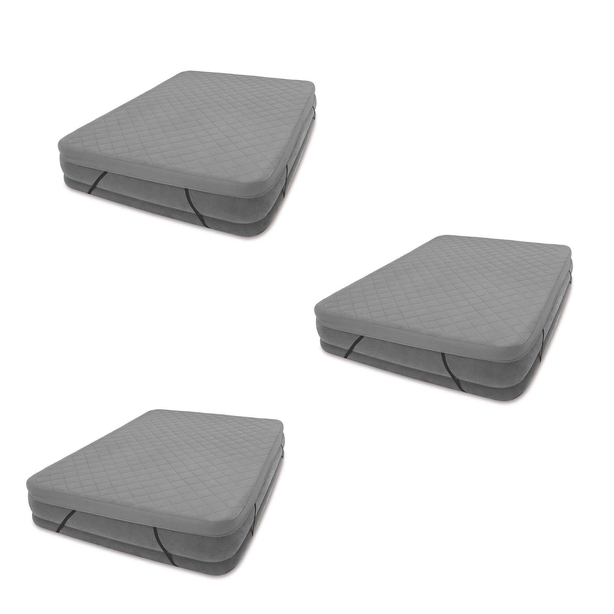 Intex Queen Quilted Airbed Cover (w/ o Airbed) up to 22 Inches Tall (3 Pack)