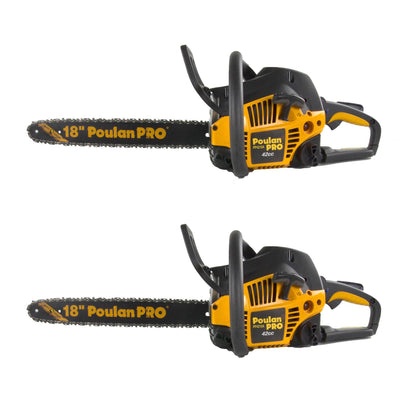 Poulan Pro PP4218A 18" 42CC 2 Cycle Gas Chainsaw (Pair) (Certified Refurbished)
