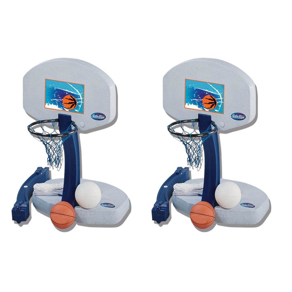 SwimWays 2-In-1 Volleyball And Basketball Swimming Pool Water Game Set (2 Pack)