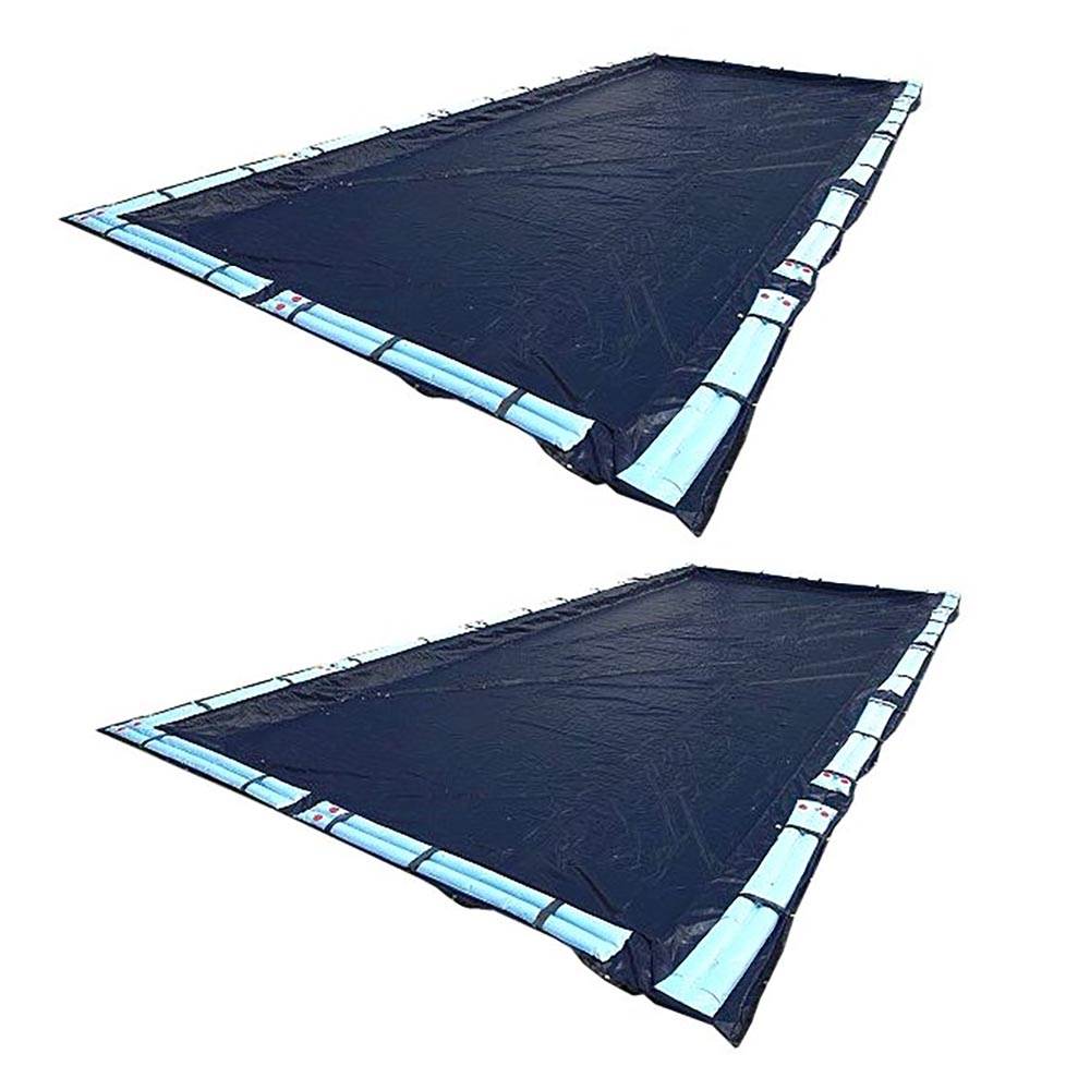 Swimline 20 x 40 Feet Winter Rectangular In Ground Swimming Pool Cover (2 Pack)