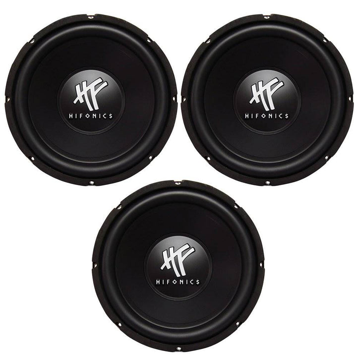 Hifonics 12" 800 Watt 4 Ohm DVC Car Audio Subwoofer Power Bass Sub (3 Pack)