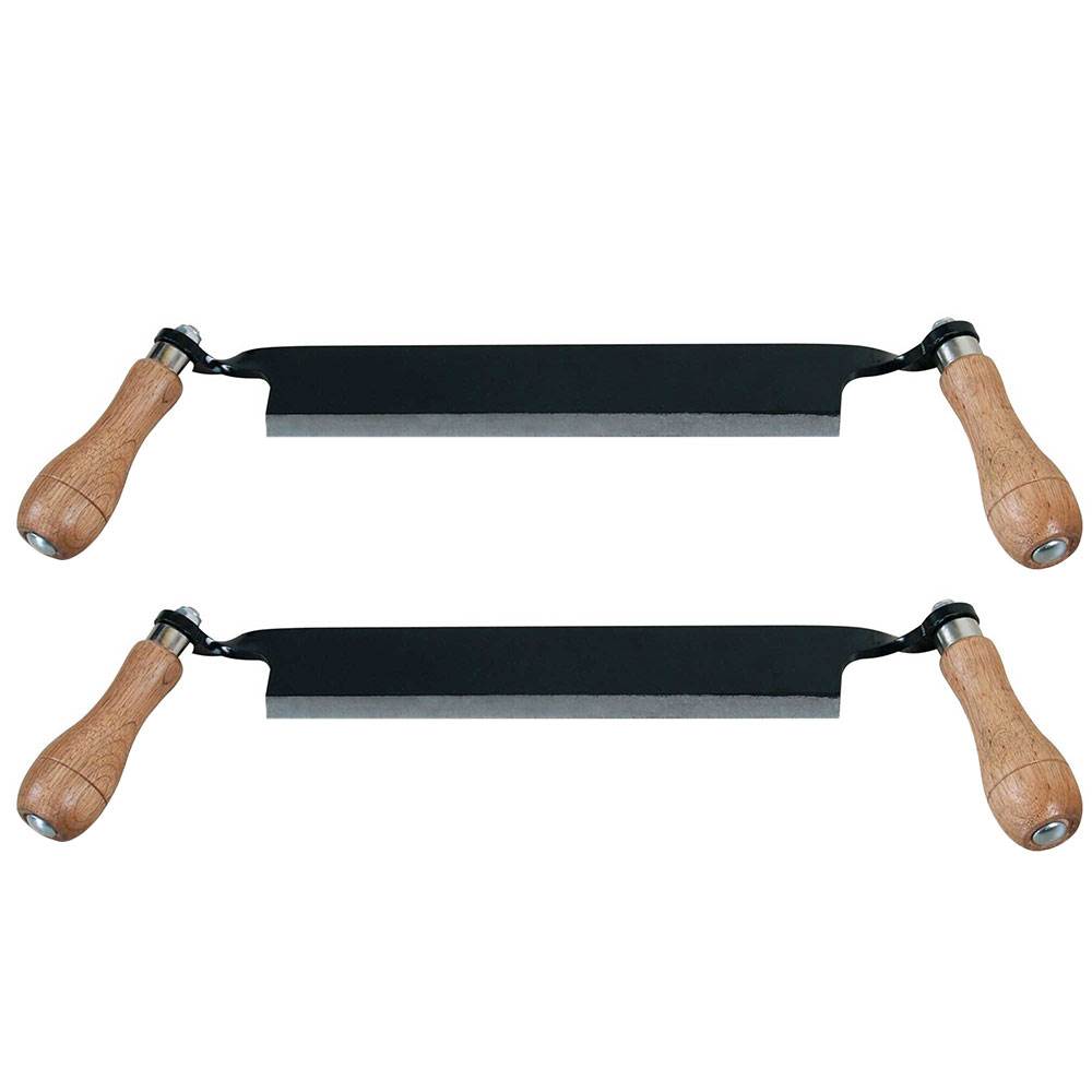 Timber Tuff 8" Straight Wood Blade Draw Shave Knife Woodworking Tool (2 Pack) - VMInnovations