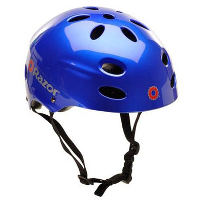 Razor V17 Youth Safety Skateboard Scooter Bike Sport Helmets, 1 Blue & 1 Black