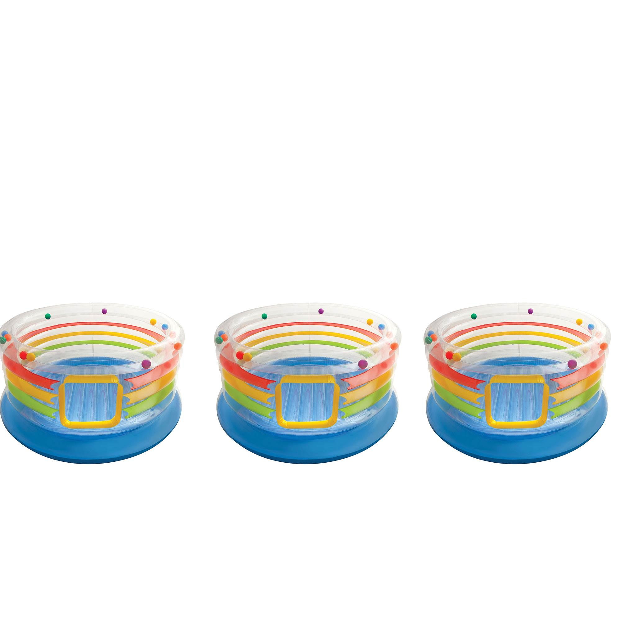 Intex Inflatable Jump-O-Lene Transparent Ring Bounce For Kids 3 to 6 (3 Pack)