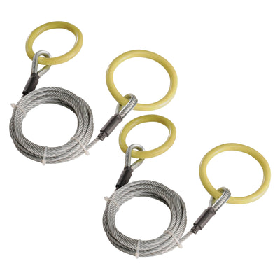 Timber Tuff ATV and UTV Heavy Duty Log Lumber Choker Cable w/ Tow Rings (2 Pack) - VMInnovations