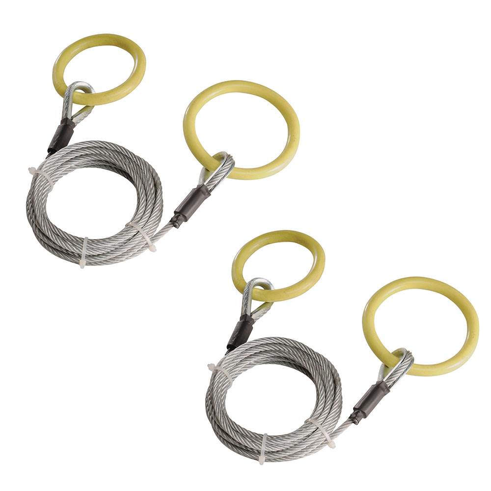 Timber Tuff ATV and UTV Heavy Duty Log Lumber Choker Cable w/ Tow Rings (2 Pack) - VMInnovations