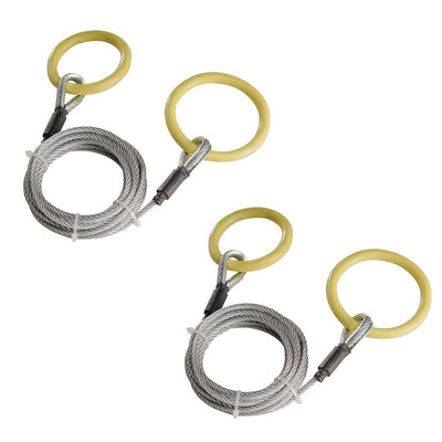 Timber Tuff ATV and UTV Heavy Duty Log Lumber Choker Cable w/ Tow Rings (2 Pack) - VMInnovations