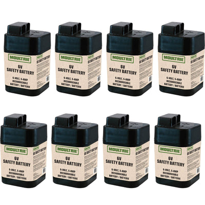 Moultrie 6 Volt Rechargeable Safety Battery for Automatic Deer Feeders (8 Pack)
