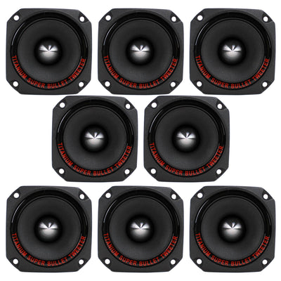 Pyramid TW44 1" 300 Watt Heavy Duty Titanium Dome Bullet Car Tweeter (8 Pack) - VMInnovations