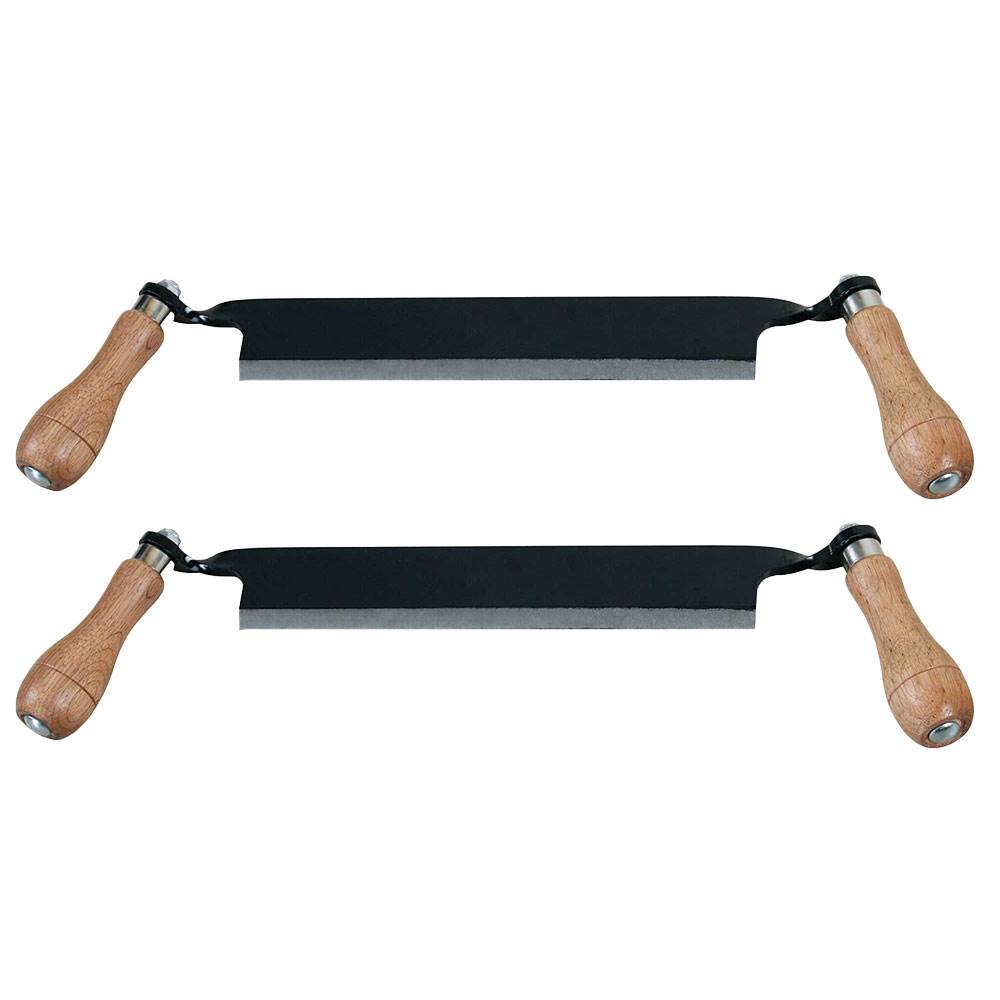 Timber Tuff 10" Straight Wood Blade Draw Shave Knife Woodworking Tool (2 Pack) - VMInnovations