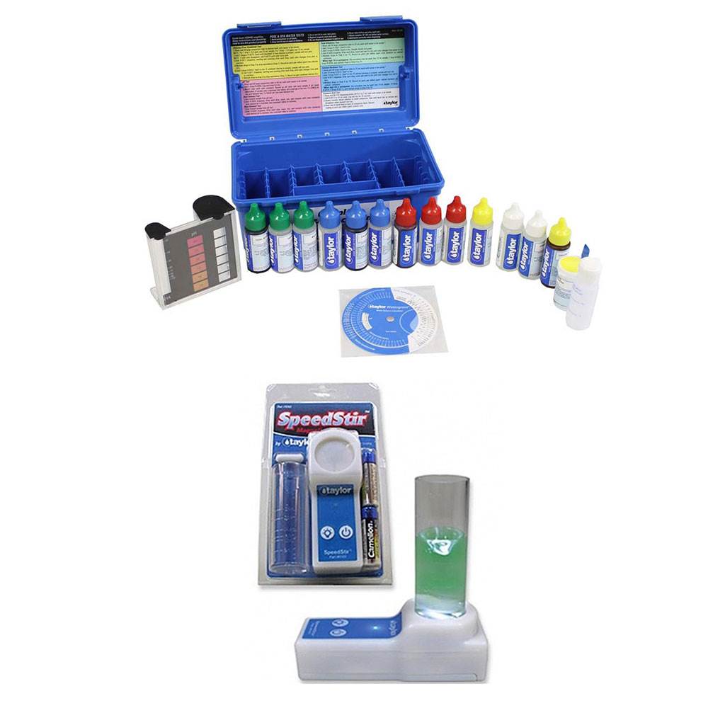 Taylor Complete Pool Water Test Kit + Magnetic Stirrer Speedstir Start Up Kit - VMInnovations