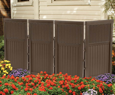 Suncast FSW4423 Outdoor Garden/Yard 4 Panel Screen Enclosure Gate Fence (4 Pack)