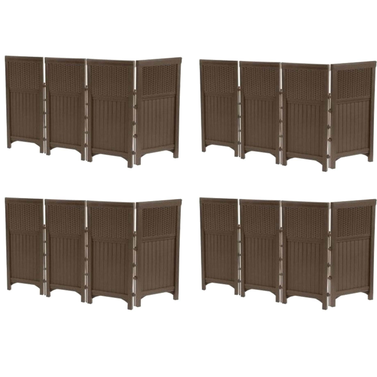 Suncast FSW4423 Outdoor Garden/Yard 4 Panel Screen Enclosure Gate Fence (4 Pack)