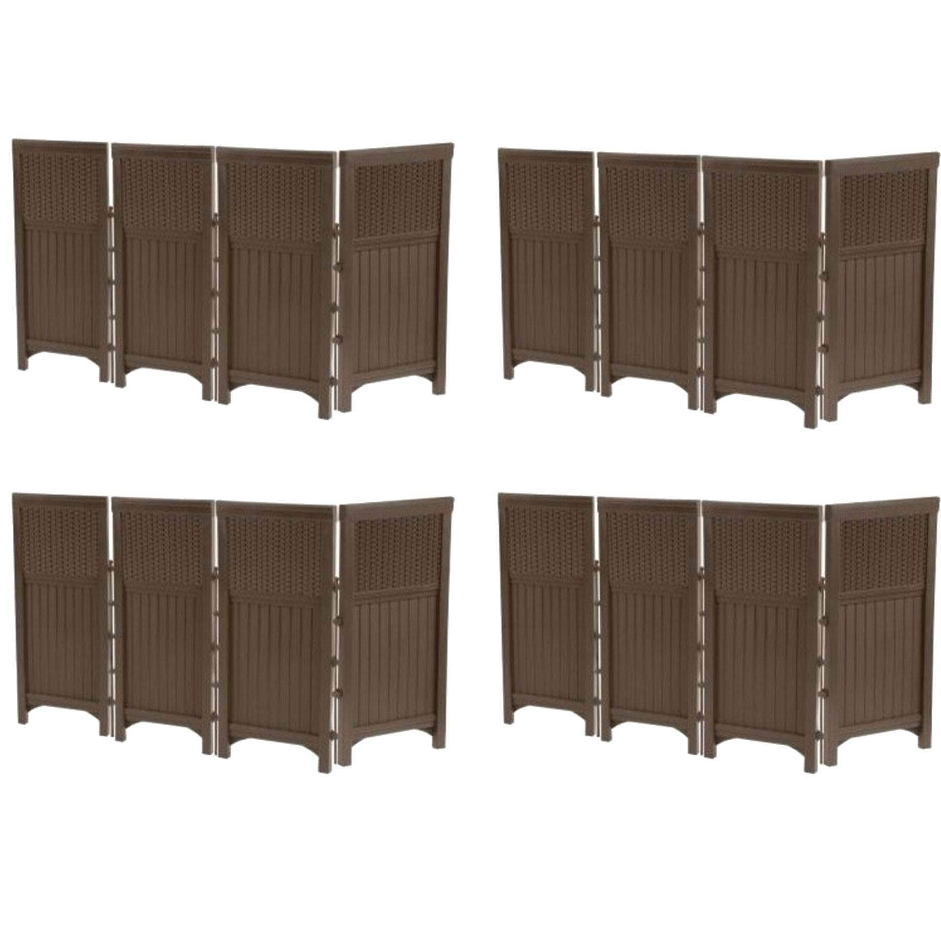 Suncast FSW4423 Outdoor Garden/Yard 4 Panel Screen Enclosure Gate Fence (4 Pack)