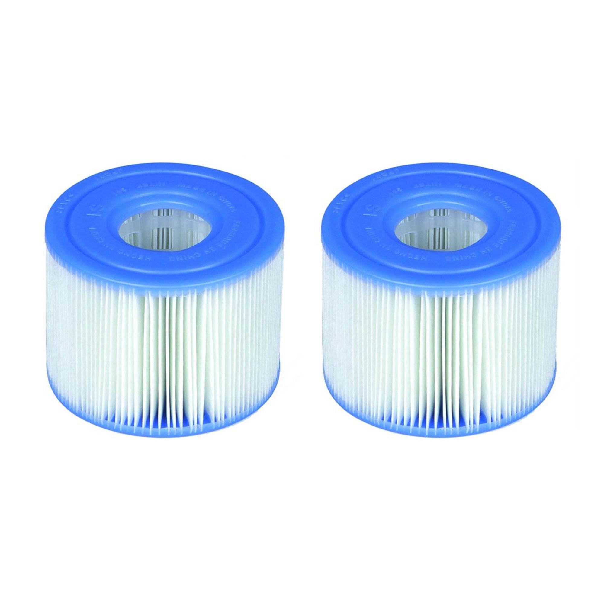 Intex Seat for Inflatable PureSpa Hot Tub & S1 Pool Filter Cartridges (6 Pack) - VMInnovations