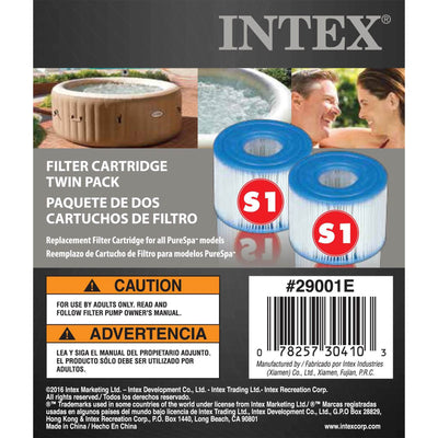Intex Seat for Inflatable PureSpa Hot Tub & S1 Pool Filter Cartridges (6 Pack) - VMInnovations