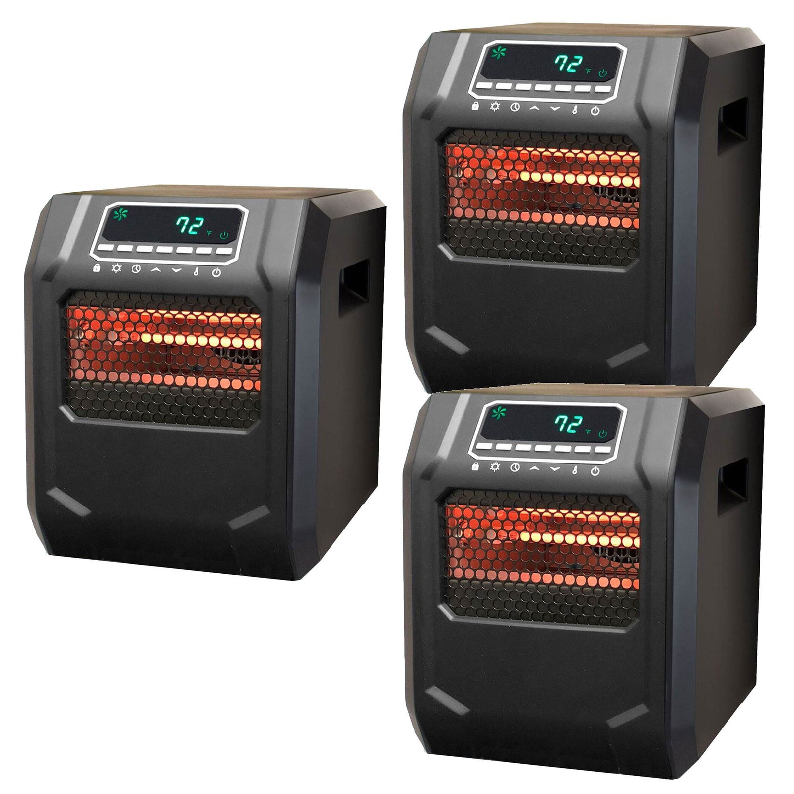 Lifesmart 4-Element Quartz Infrared Portable Electric Space Heater (3 Pack) - VMInnovations