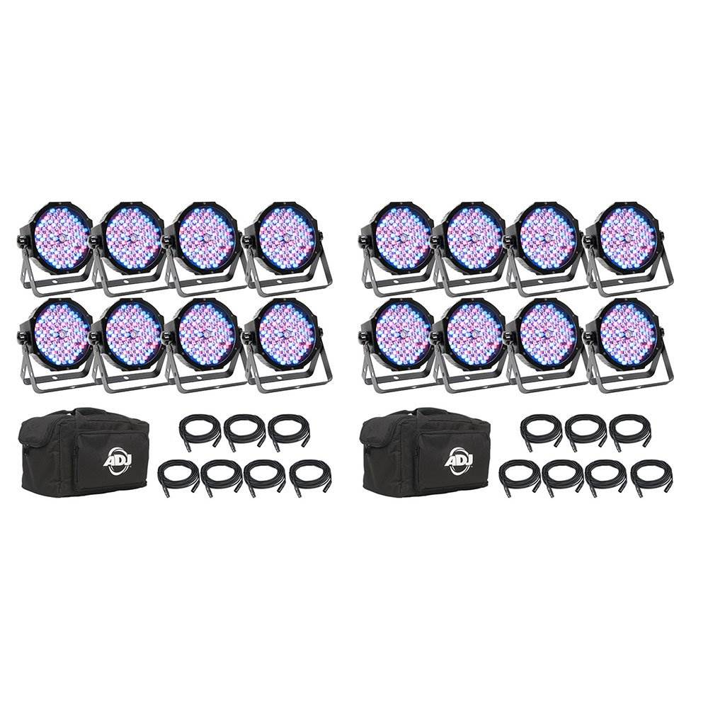 American DJ Mega Flat Pak 8 Plus Mega Profile System w/ Bag and Cables (2 Pack)