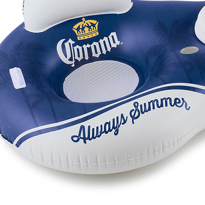 Corona Always Summer 2-Person Inflatable Inner Tube Lounge with Cooler (2 Pack)