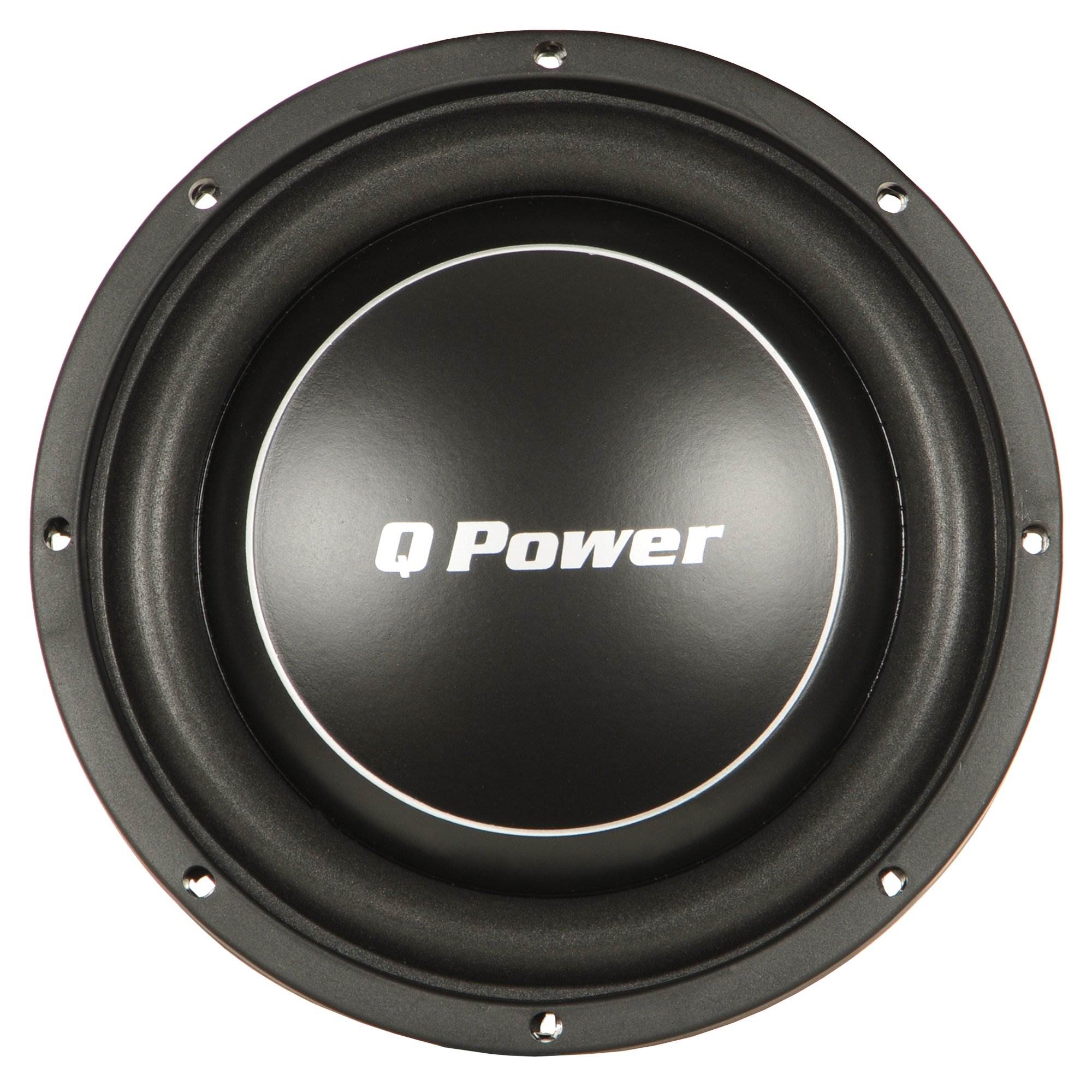 Q Power Deluxe 10 Inch Shallow Mount 1000 Watt Flat Car Subwoofer (2 Pack)
