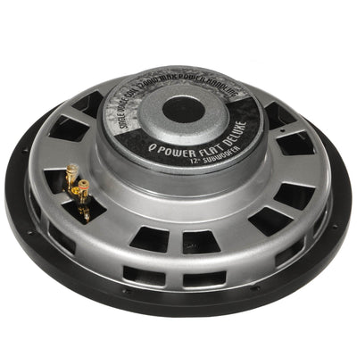 Q Power Deluxe 10 Inch Shallow Mount 1000 Watt Flat Car Subwoofer (2 Pack)