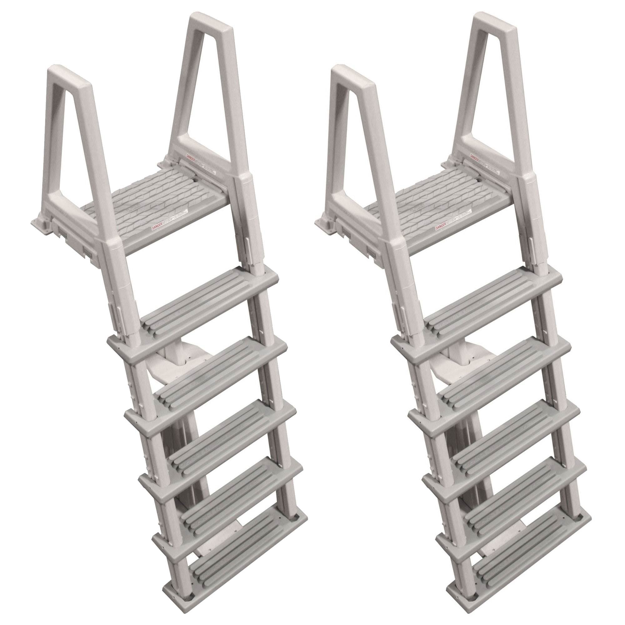 Confer 6000X Eliminator Adjustable 46"-56" Heavy Duty InPool Ladder (2 Pack)