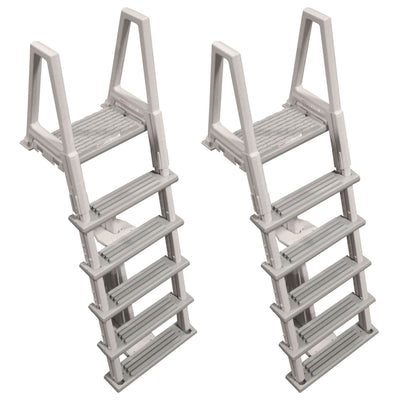 Confer 6000X Eliminator Adjustable 46"-56" Heavy Duty InPool Ladder (2 Pack)