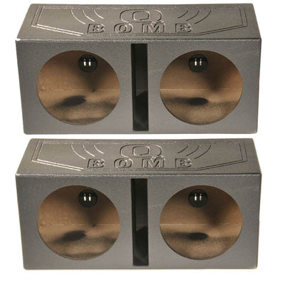 Q-POWER 15V Dual 15" Vented Port Subwoofer Sub Box w/ Bedliner Spray (2 Pack) - VMInnovations