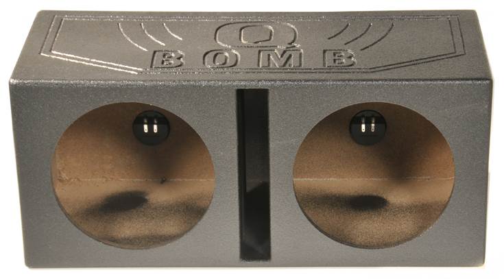 Q-POWER 15V Dual 15" Vented Port Subwoofer Sub Box w/ Bedliner Spray (2 Pack) - VMInnovations