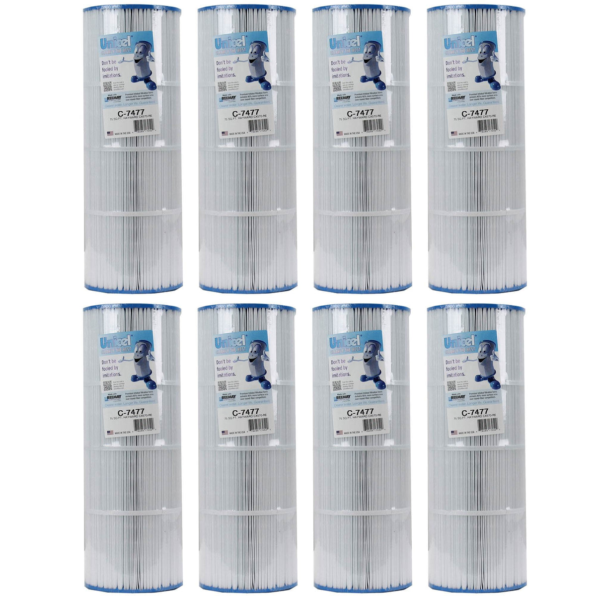 Unicel Hayward Replacement Swimming Pool Filter Cartridge CX570RE (8 Pack)