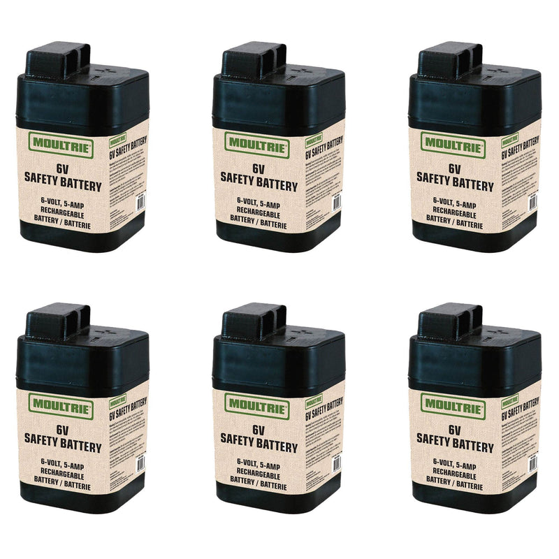 Moultrie 6 Volt Rechargeable Safety Battery for Automatic Deer Feeders (6 Pack)