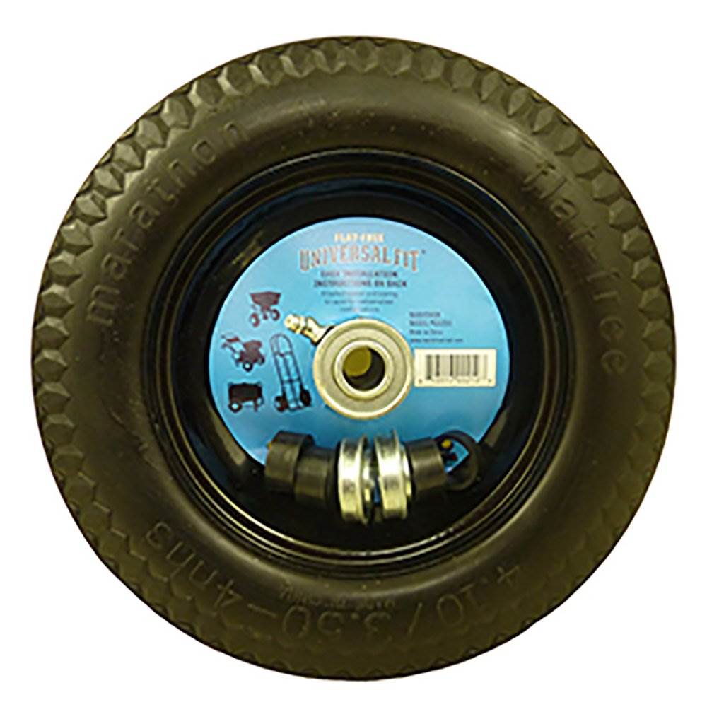 Marathon 4.10/3.50-4 Universal Fit Utility Truck Equip Flat Free Tire (4 Pack)