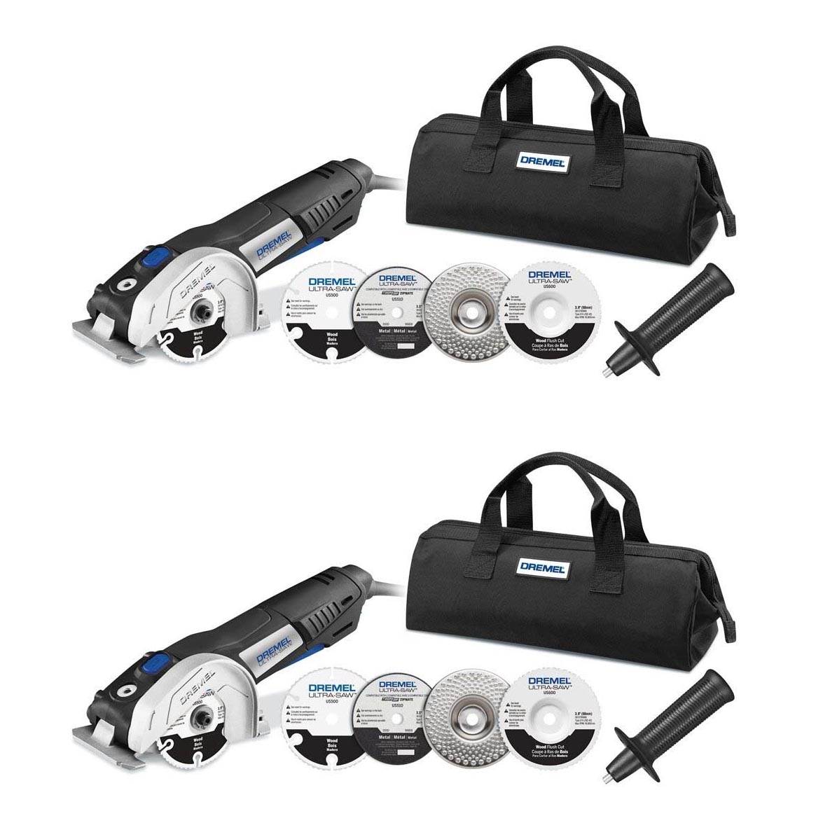 Dremel US40 7.5 Amp 4 Inch Corded Ultra Saw (2 Pack) (Certified Refurbished)