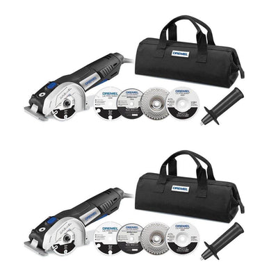 Dremel US40 7.5 Amp 4 Inch Corded Ultra Saw (2 Pack) (Certified Refurbished)
