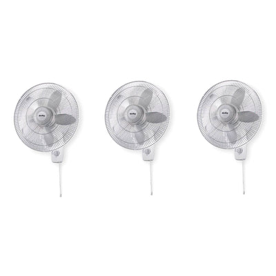 Air King 18" 3-Speed 1/20 HP Quiet Motor Oscillating Wall-Mount Fan (3 Pack)