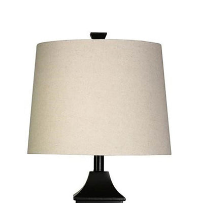 Abode 84 Classic Table Lamp w/ Bronze Wood Finish And Round Shades, Set of 4