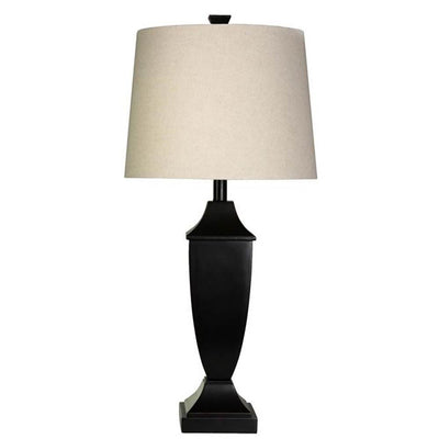 Abode 84 Classic Table Lamp w/ Bronze Wood Finish And Round Shades, Set of 4