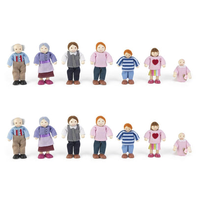 KidKraft Doll Family Complete Toy Kid Pretend Play Set for Dollhouses (2 Pack)