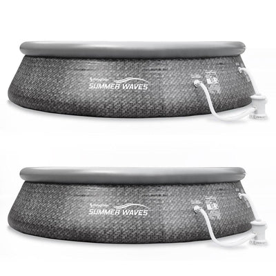 Summer Waves 12' x 33" Inflatable Above Ground Pool with Filter Pump (2 Pack)