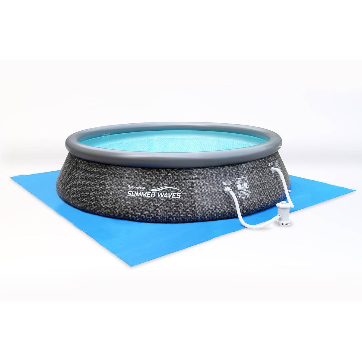 Summer Waves 12' x 33" Inflatable Above Ground Pool with Filter Pump (2 Pack)