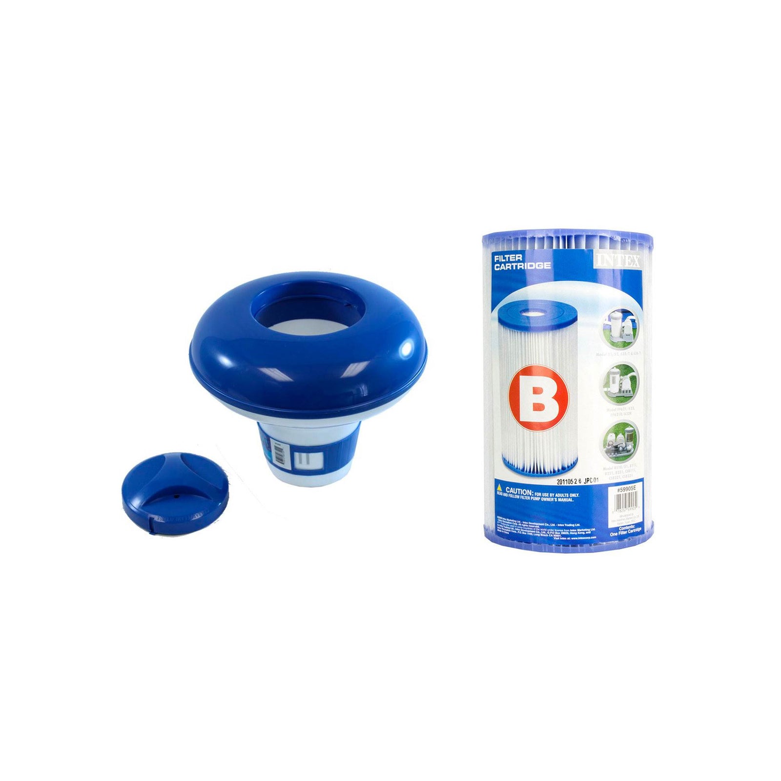 Hydrotools Floating Chlorine Dispenser & Type B Replacement Filter Pump (3 Pack) - VMInnovations