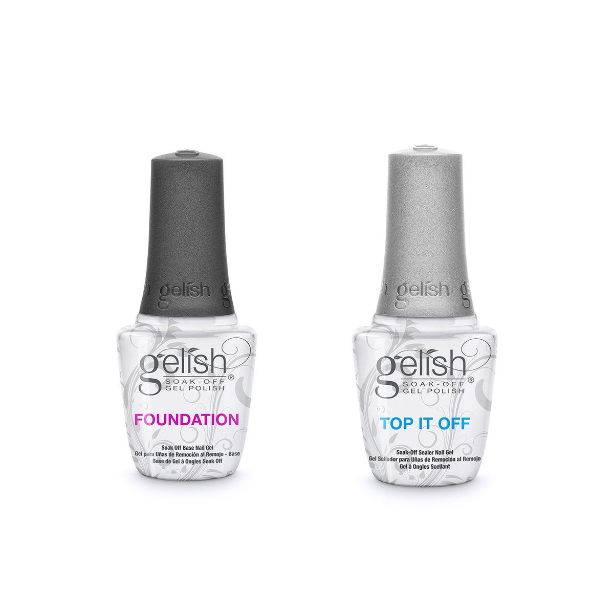 Gelish Dynamic Duo Base & Top It Off Nail Polish w/Fantastic Four Essentials Kit