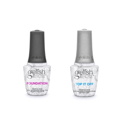 Gelish Dynamic Duo Base & Top It Off Nail Polish w/Fantastic Four Essentials Kit - VMInnovations
