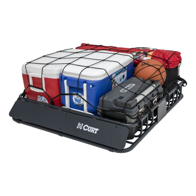 CURT 41.5 x 37" Vehicle Rooftop Crossbar Cargo Carrier Rack Basket, Black (Used)