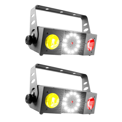 Chauvet DJ Swarm 4 FX Moonflower DMX Light Effect w/ Strobe & Laser (2 Pack)